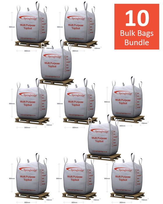 10 Standard Multi Purpose Topsoil Bag Bundle